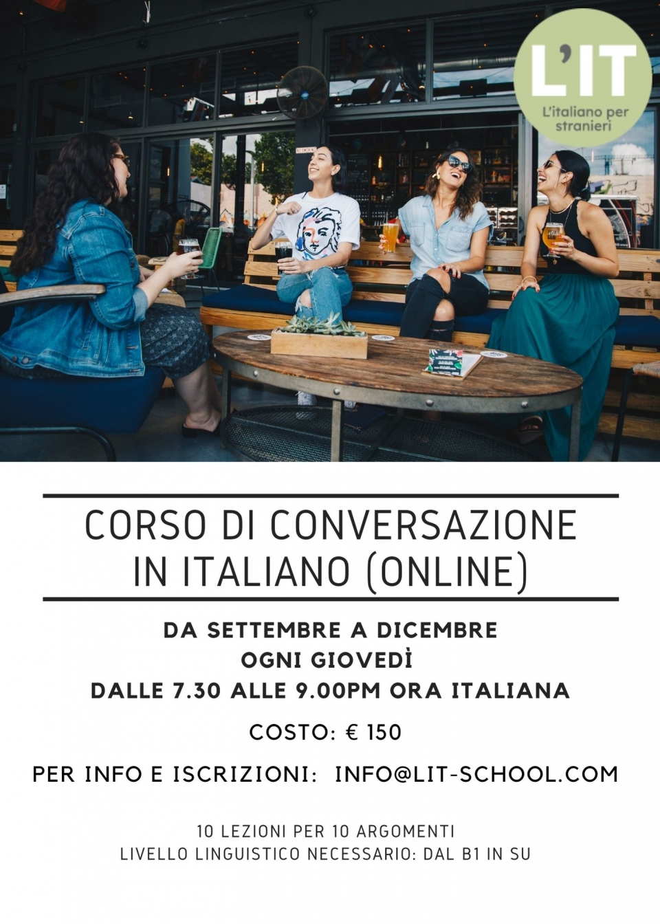 Corso di conversazione in italiano - Volantino