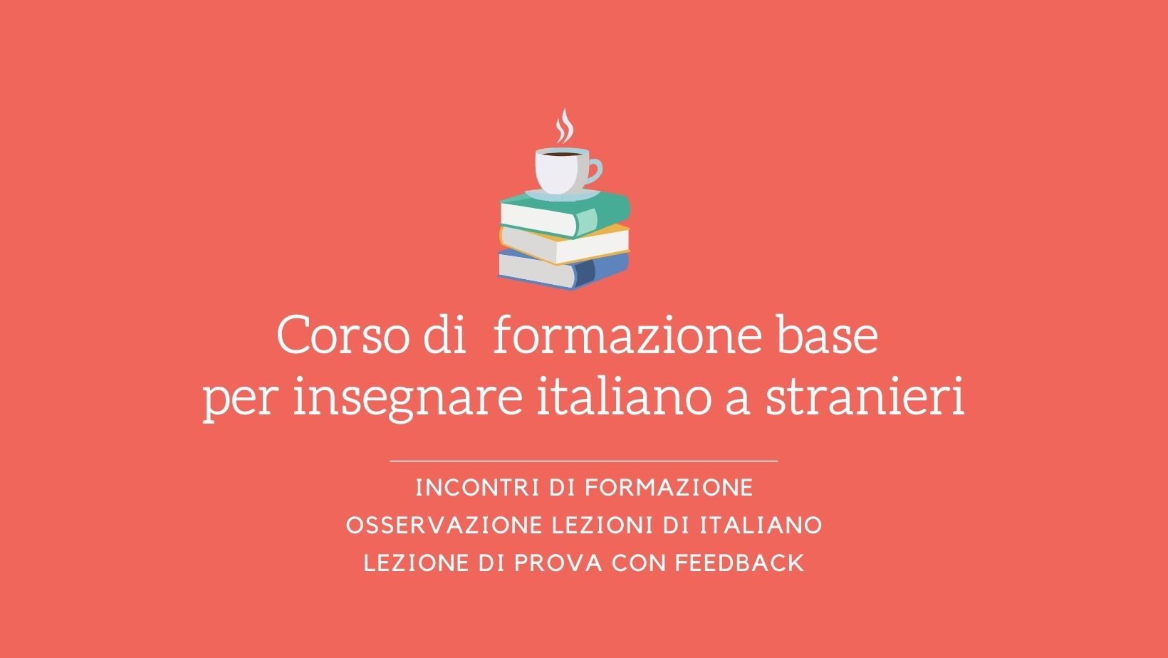 Scritta "Corso di formazione base per insegnare italiano"